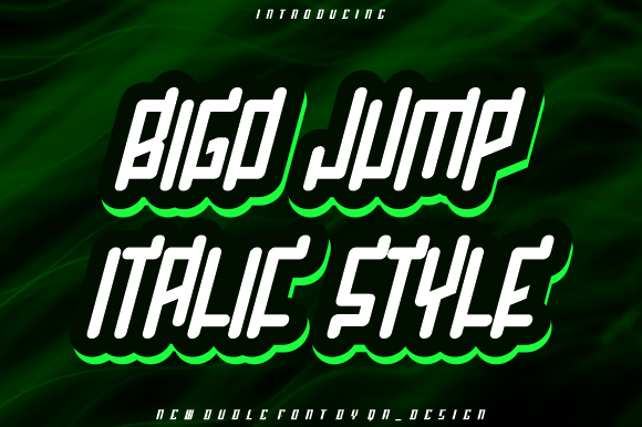 Bigo Jump Italic: The Modern Font for Bold Campaigns