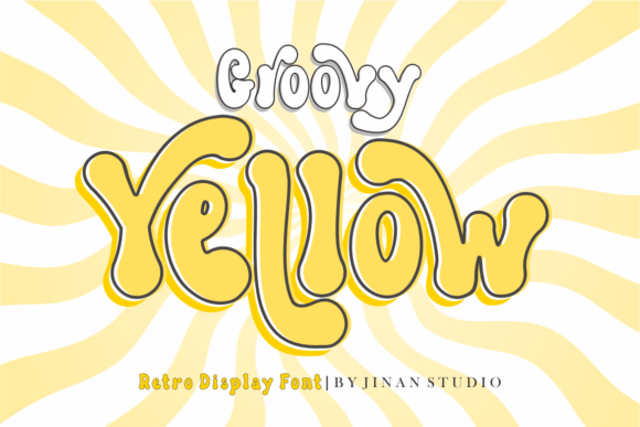 Groovy Yellow Font: A Cheerful Display Typeface for Digital Design