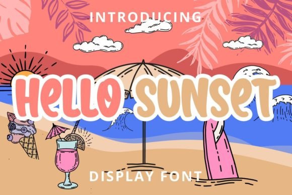 Hello Sunset Font: A Bold Companion for Your Crafted Creations