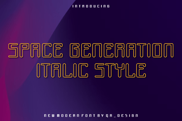 Space Generation Line Font in Web Design