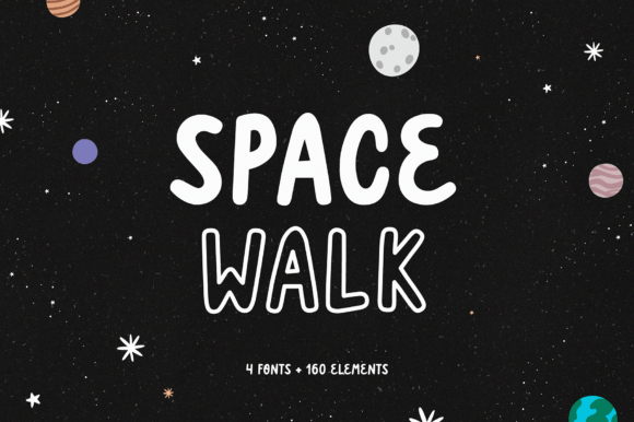 Space Walk: A Playful Display Font for Authentic Branding