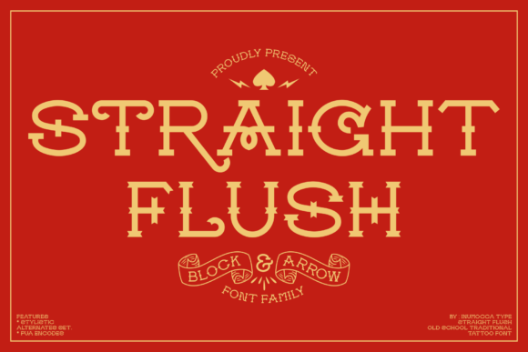 Straight Flush: A Vintage Display Font for Digital Branding