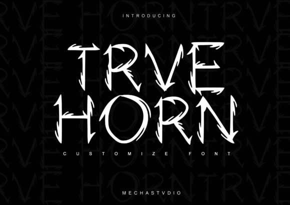 True Horn: A Display Typeface for Bold Digital Branding